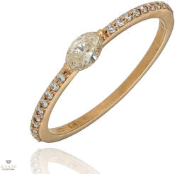 Újvilág Kollekció Rosé arany gyűrű 54-es méret - B25463