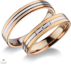 Újvilág Kollekció Rosé arany férfi karikagyűrű 64-es méret - RA416VFV/64-DB