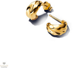 Pandora 14K aranyozott hullámos nyitott karika fülbevaló - 263873C00