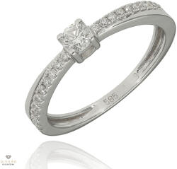 Újvilág Kollekció Fehér arany gyűrű 51-es méret - B53152