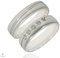 Újvilág Kollekció Ezüst női karikagyűrű 52-es méret - T527/N/52-DBR