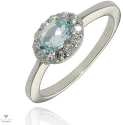 Újvilág Kollekció Fehér arany gyűrű 52-es méret - 01F101-TOPÁZ-CIR-52