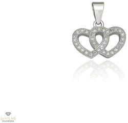 Újvilág Kollekció Ezüst dupla szív medál - 09139-45