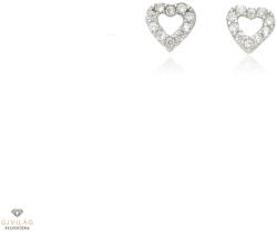 Újvilág Kollekció Fehér arany szív gyerek fülbevaló - 02F107-10-TC_KT