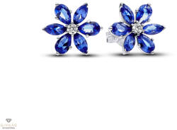 Pandora herbárium fülbevaló kék kristállyal - 292407C01