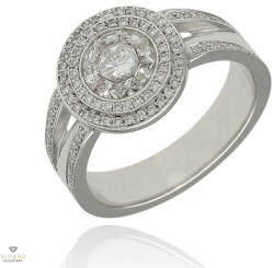 Újvilág Kollekció Fehér arany gyűrű 53-as méret - B9043_3I