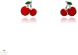 Újvilág Kollekció Ezüst cseresznye gyerek fülbevaló - 02107-72