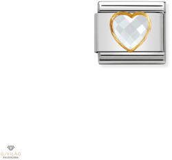 NOMINATION "Fehér szív" charm - 030610-010