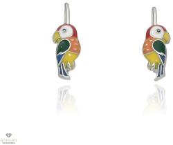 Újvilág Kollekció Ezüst Papagáj gyerek fülbevaló - 02108-124