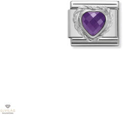 NOMINATION "Lila szív" charm - 330603-001