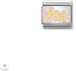 NOMINATION "Rózsaszín virágok" charm - 030278-16