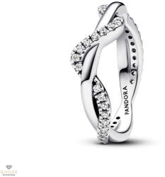 Pandora szikrázó összefonódó hullám gyűrű 50-es méret - 193098C01-50