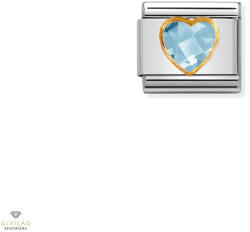 NOMINATION "Kék cirkónia szív" charm - 030610-006