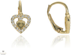 Újvilág Kollekció Arany szív fülbevaló - CE-CDL-81-CZ_KT