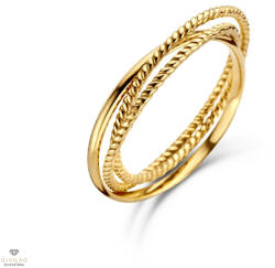 Jackie Gold összefonódó tripla arany gyűrű 52-es méret - JKR21.150-52