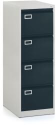 Rauman Fém iratszekrény A4 - 4 fiók, 45, 5 x 62 x 132 cm, hengerzár, antracit - ral 7016 - rauman - 149 290 Ft
