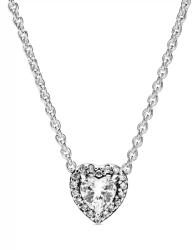 Pandora Colier de argint cu o inimă strălucitoare Timeless 398425C01-45