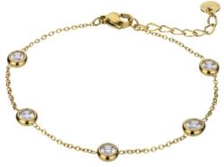Emily Westwood Brățară decentă placată cu aur cu zirconi transparente Angelina EWB23071G