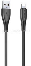 Awei CL-182L adatkábel (USB - lightning, 2.4A, 100cm) FEKETE (AWEI_CL-182L) (AWEI_CL-182L)