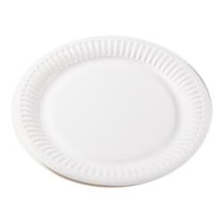 IRIS Fehér papír tányérok 18 cm átmérőjű, 20db/csomag (TH01_BI_000100_20) - bestbyte