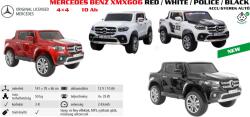 HECHT MERCEDES XMX 606 POLICE Akkumulátoros kisautó gyerekeknek, 12V, 10Ah, 3-8 éves korig, Max: 50kg, távírányítóval (MERCEDESXMX606POLICE)