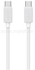 USAMS KY adatkábel (Type-C - Type-C, 60W, PD gyorstöltő, 200cm) FEHÉR (SJ696USB02) (SJ696USB02) - mysoft