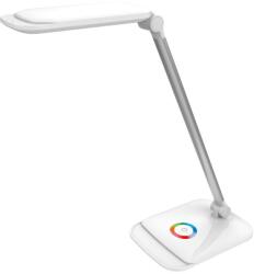 Fellowes Lampă de masă LED Platinet PDLQ60 18W, reglabilă, control tactil, port USB, albă (PLADLL60BL)