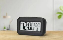 Winner Group WG - Ceas deșteptător cu termometru intern WG DigiTherm Alarm, negru (12304)