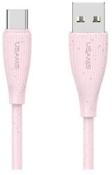 USAMS SJ714USB04 1m USB/Type-C 18W rózsaszín adat- és töltőkábel (SJ714USB04)