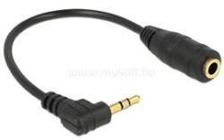Delock audio sztereó kábel, 2.5 mm hajlított apa > 3.5 mm anya 3 pin, 14 cm (DL65397) (DL65397)