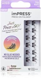 KISS imPRESS Just Press & GO ! лепящи снопчета мигли без възли Edgy Whispy C 12 бр