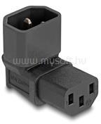 Delock Tápadapter IEC 60320 - C14 - C13, apa / anya, 10 A, 90 -ban hajlított (DL80472) (DL80472)
