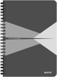 Leitz Office Spirálfüzet, A5, vonalas, 90 lap, laminált karton borító, Szürke (E44590085)