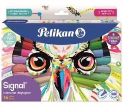 Pelikan textmarker, Signal, 16 szín készlet (10 pasztell+6 neon), Buborékfólia (825078)