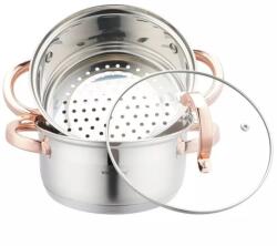 Klausberg Gőzölő Klausberg KB 7725, 18 cm, 2, 5 liter, 3 részes, Indukciós, Inox/Róza arany (KB7725)