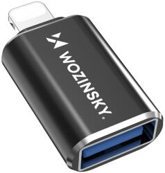 Wozinsky WALA-01 Lightning - USB-A OTG Adapter - Fekete - smartdiszkont