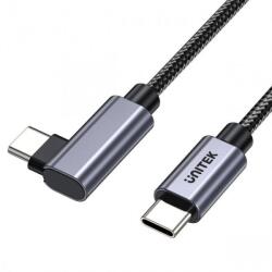 Unitek Cablu Date UNITEK USB-C 90 Grade PD100W 2m 480Mbps Negru (C14123BK-2M)