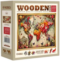 Wooden City 1010 db-os fa puzzle - Színes térkép (NB0805-XL) (NB0805-XL)
