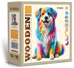 Wooden City 250 db-os fa puzzle - Szivárványos kutya (HE0320-L) (HE0320-L)