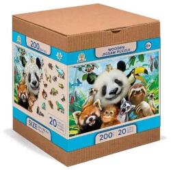 Wooden City 200 db-os fa puzzle - Üdvözlünk a dzsungelben! (NB200-0068-M) (NB200-0068-M)