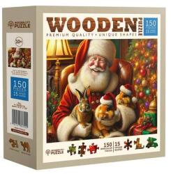 Wooden City 150 db-os fa puzzle - Mikulás nyuszikkal (NB0604-M) (NB0604-M)