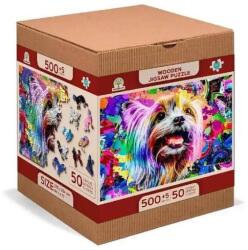 Wooden City 505 db-os fa puzzle - Pop Art Yorkshire terrier (NB505-0125-L) (NB505-0125-L)