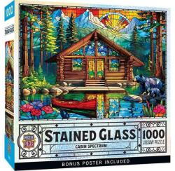 Masterpieces 1000 db-os puzzle - Stained Glass - Cabin Spectrum (72503) (72503)