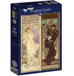 Bluebird Puzzle 500 db-os puzzle - Alfons Mucha - Collage (60349) (60349)