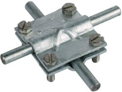 DEHN Keresztösszekötő kapocs St/tZn Rd 8-10/8-10mm-hez Rd 8-10/Fl 30mm Fl 30/30mm köztes lemez nélkül 314300 KS 8.10 8.10 FL30 OV STTZN (314300)