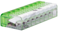 Tracon csavar nélküli vezetékösszekötő, nyitható átlátszó 0, 2-2, 5mm2, 24A, 8P, RVONK8 (RVONK8)