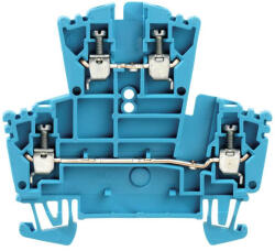 Weidmüller átmenő sorkapocs emeletes WDK 2.5 BL (0, 05-4mm2), 400V/24A, kék 1021580000 (1021580000)