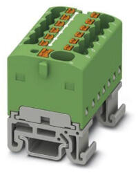 Phoenix Contact Elosztóblokk PTFIX 4/12X1, 5-NS15A GN, 0, 14-2, 5mm2, 41/17, 5 A 500 V NS 15, rugós csatlakozás, 1046989 (1046989)