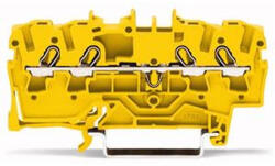 Wago 4 vezetékes átmenő sorkapocs 2, 5 mm2, sárga (2002-1406) (2002-1406)