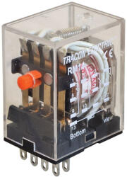 TRACON Miniatűr relé 24V DC / 4×CO (3A, 230V AC / 28V DC) RM14-24DC (RM14-24DC)